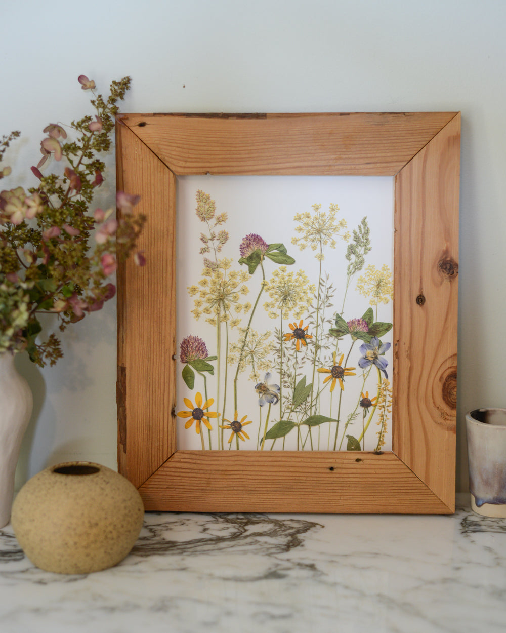 Summer Wildflower Meadow - Art Print of Pressed Flowers