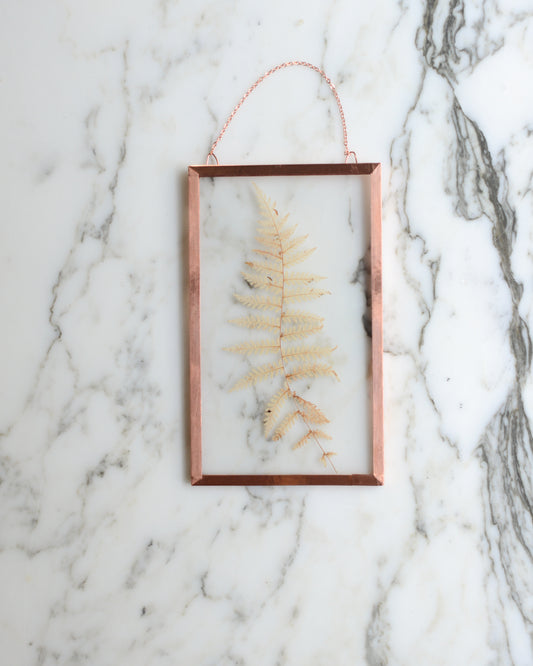 Golden Fern - Glass and Copper Wall Hanging