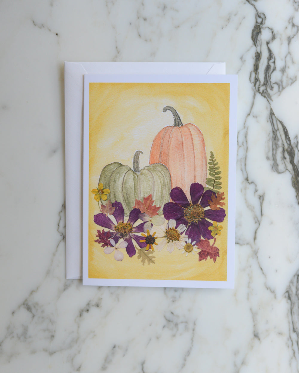 October, Individual Blank Greeting Card