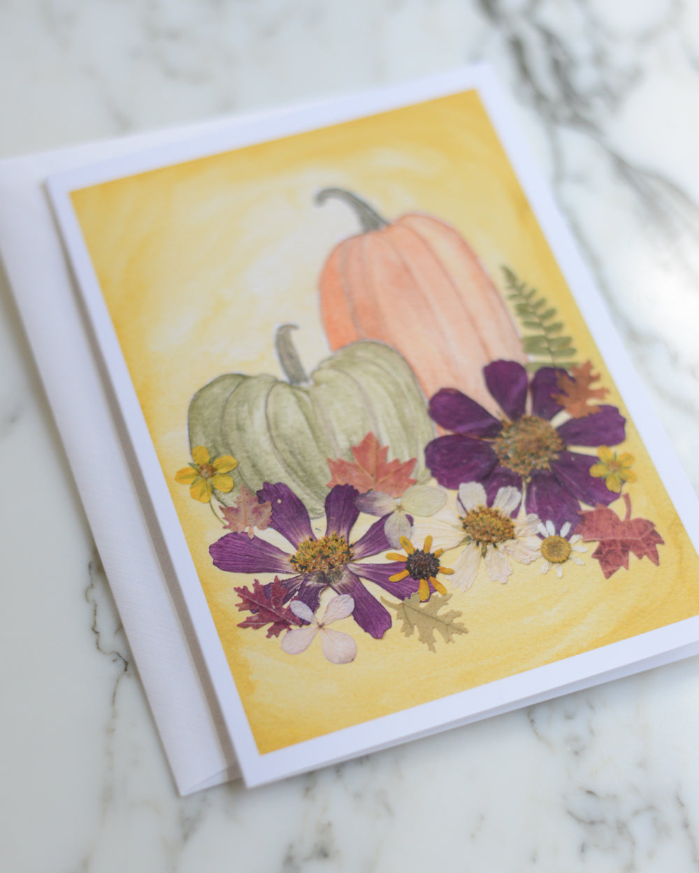 October, Individual Blank Greeting Card