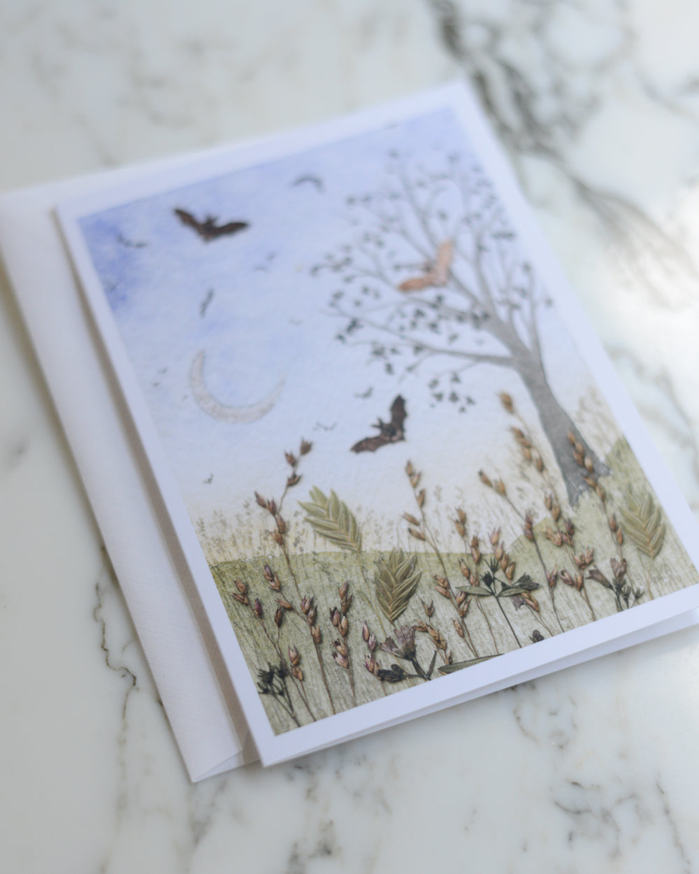 October, Individual Blank Greeting Card