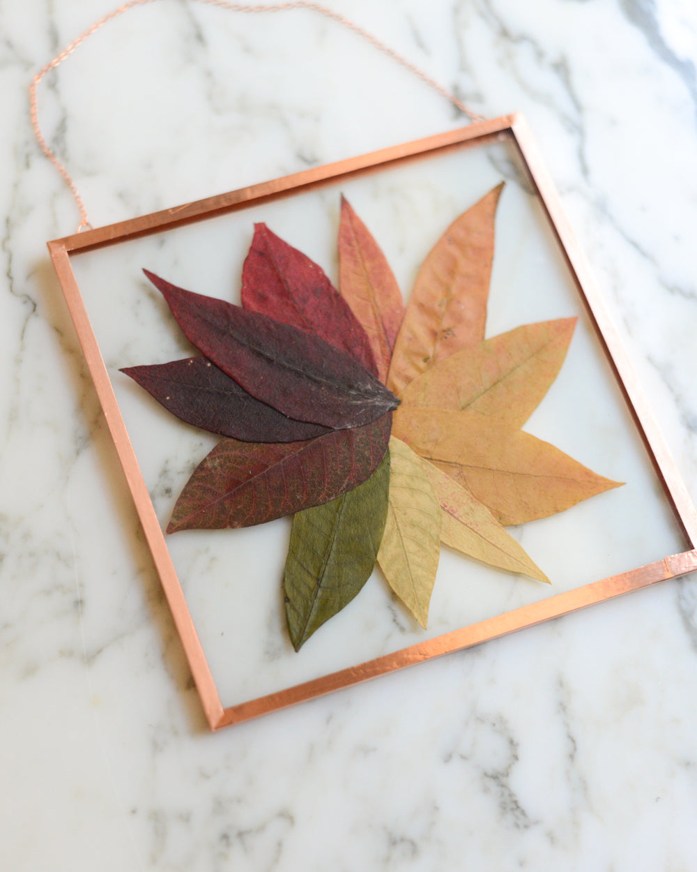 Sumac Colorwheel - Glass and Copper Wall Hanging