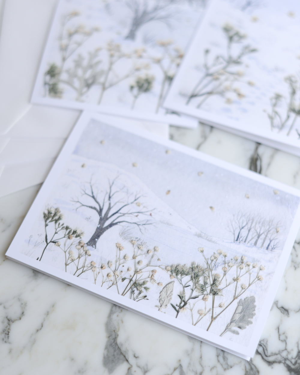 Snow Day, Set of Blank Holiday Greeting Cards