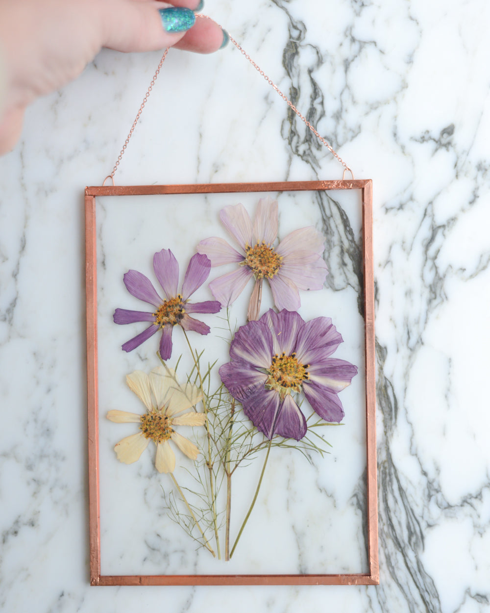 Cosmos - Glass and Copper Wall Hanging