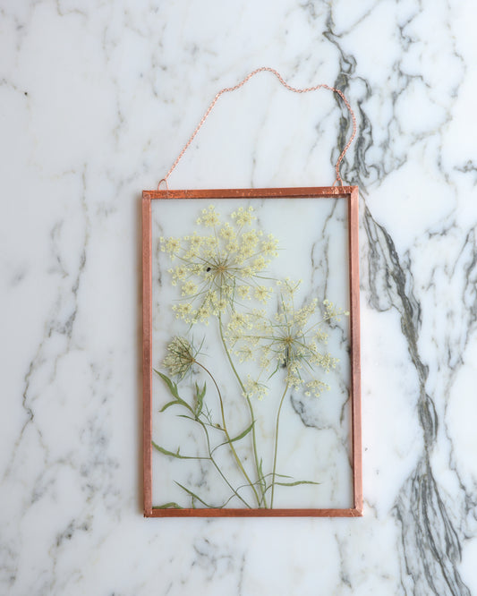 Queen Anne's Lace - Glass and Copper Wall Hanging