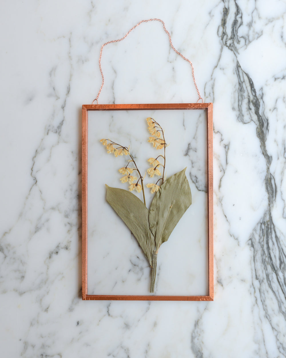 Lily of the Valley - Glass and Copper Wall Hanging