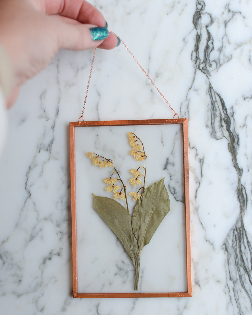 Lily of the Valley - Glass and Copper Wall Hanging