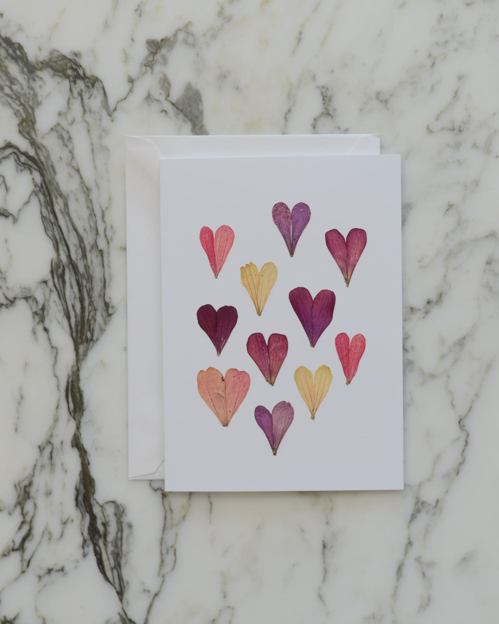 Botanical Hearts, Individual Blank Greeting Card