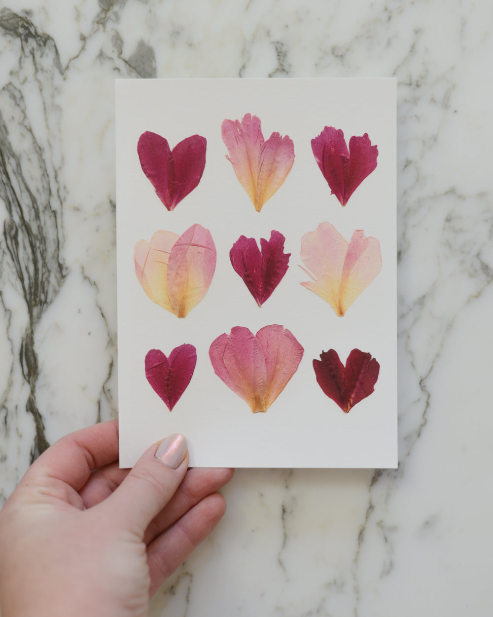 Botanical Hearts - Art Print of Pressed Flowers