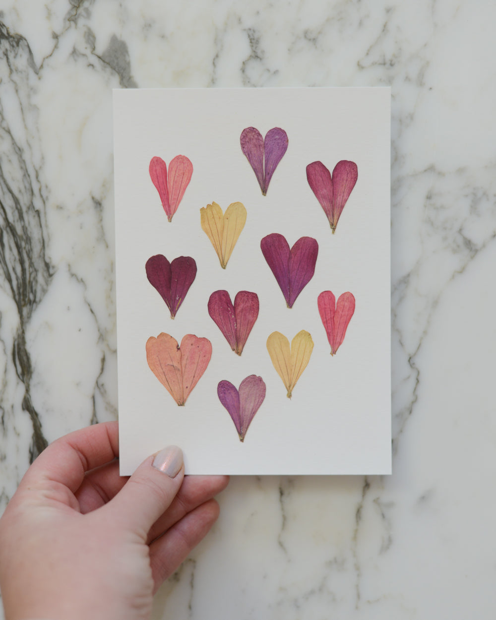 Botanical Hearts - Art Print of Pressed Flowers