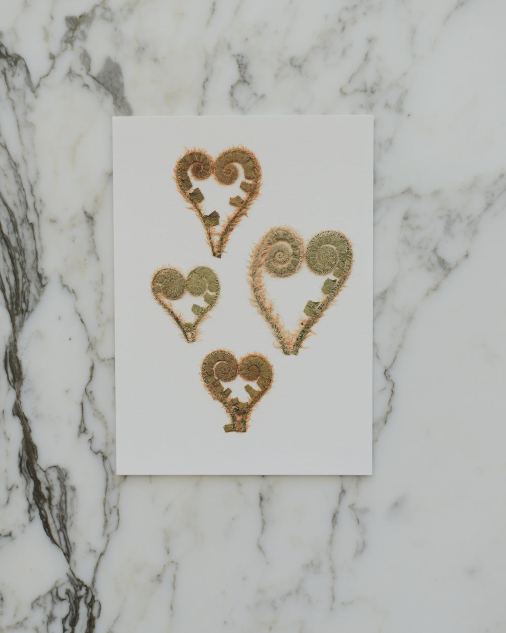 Botanical Hearts - Art Print of Pressed Flowers