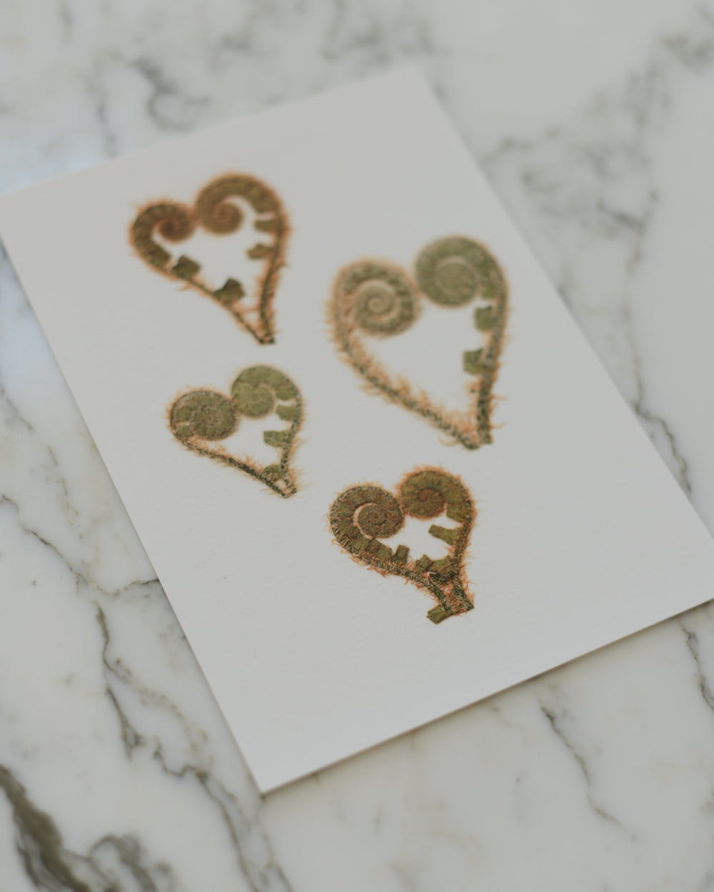 Botanical Hearts - Art Print of Pressed Flowers