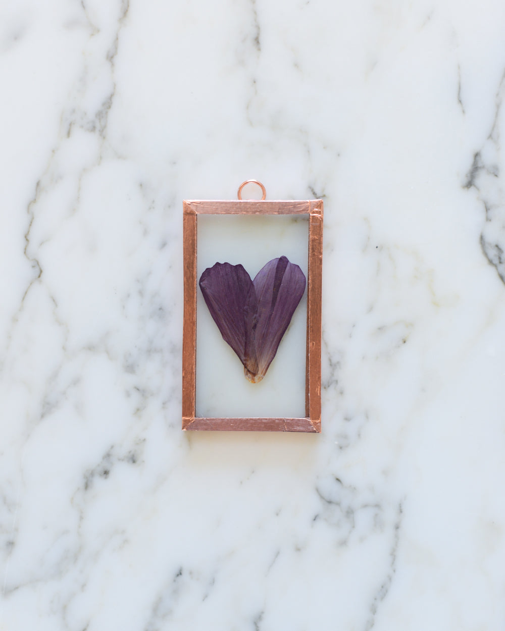 Cosmo Heart - Tiny Glass and Copper Wall Hanging