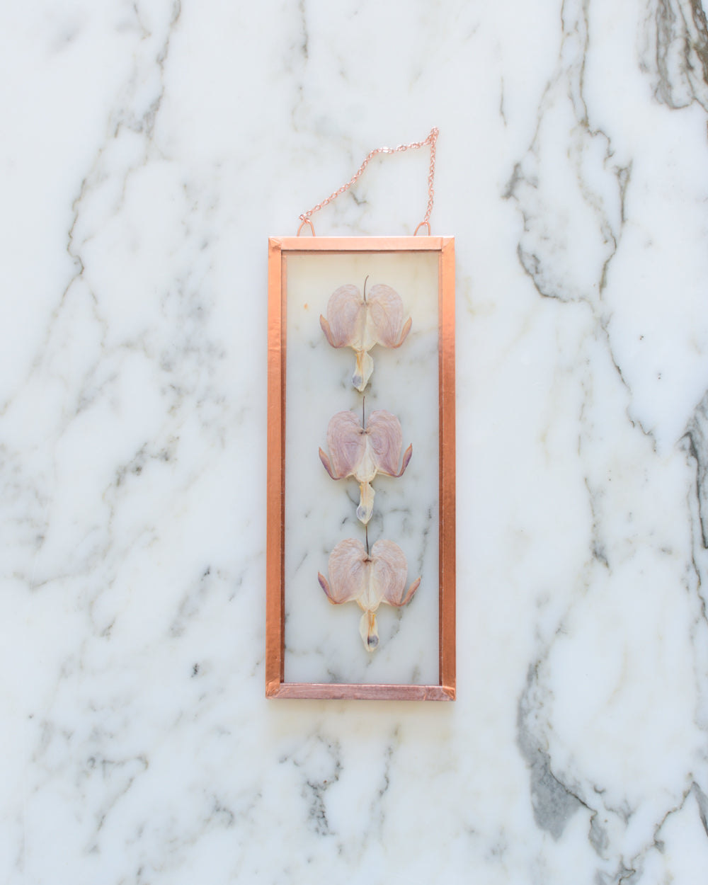 Bleeding Hearts - Small Glass and Copper Wall Hanging