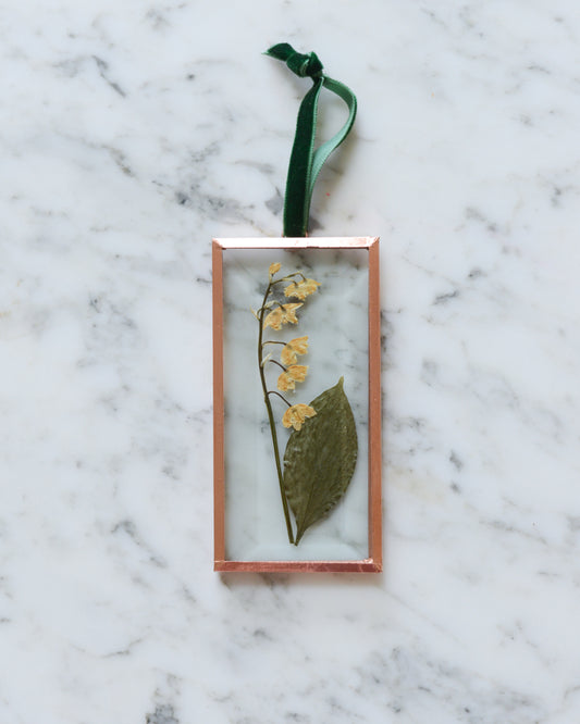 Lily of the Valley - Glass and Copper Ornament