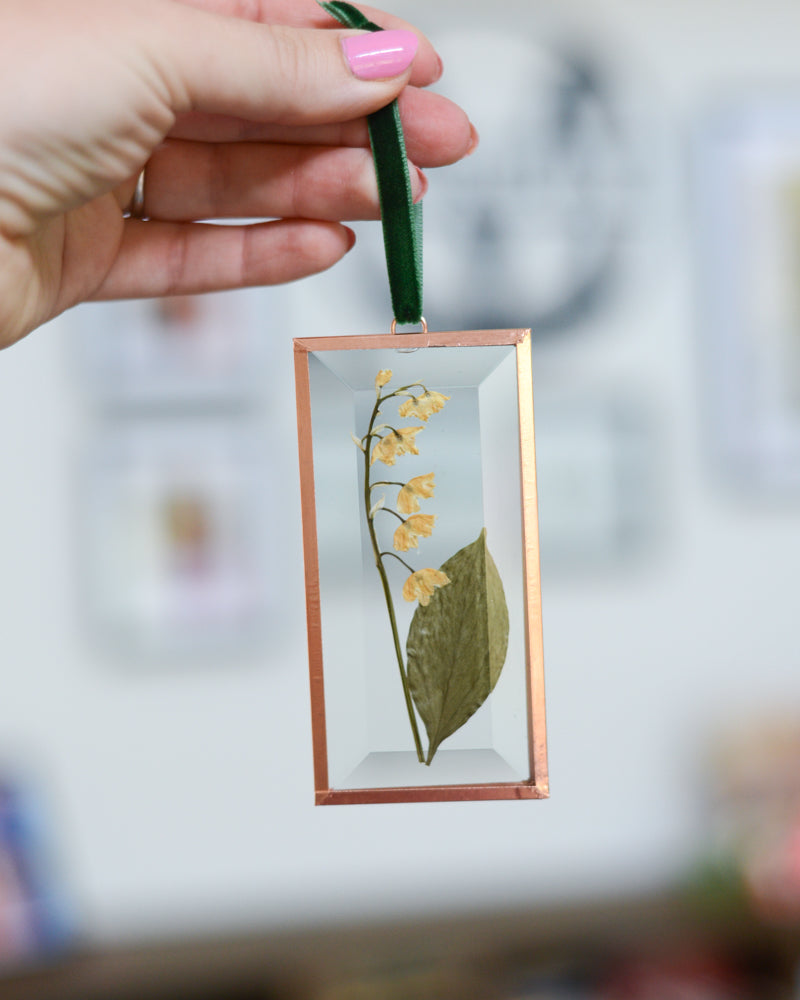 Lily of the Valley - Glass and Copper Ornament