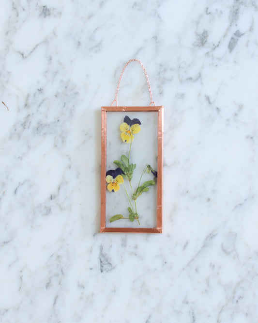 Viola - Small Glass and Copper Wall Hanging
