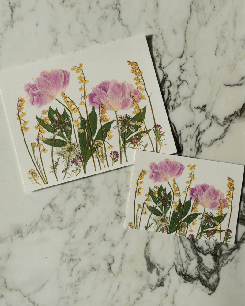 Birthday Meadows - Art Print of Pressed Flowers