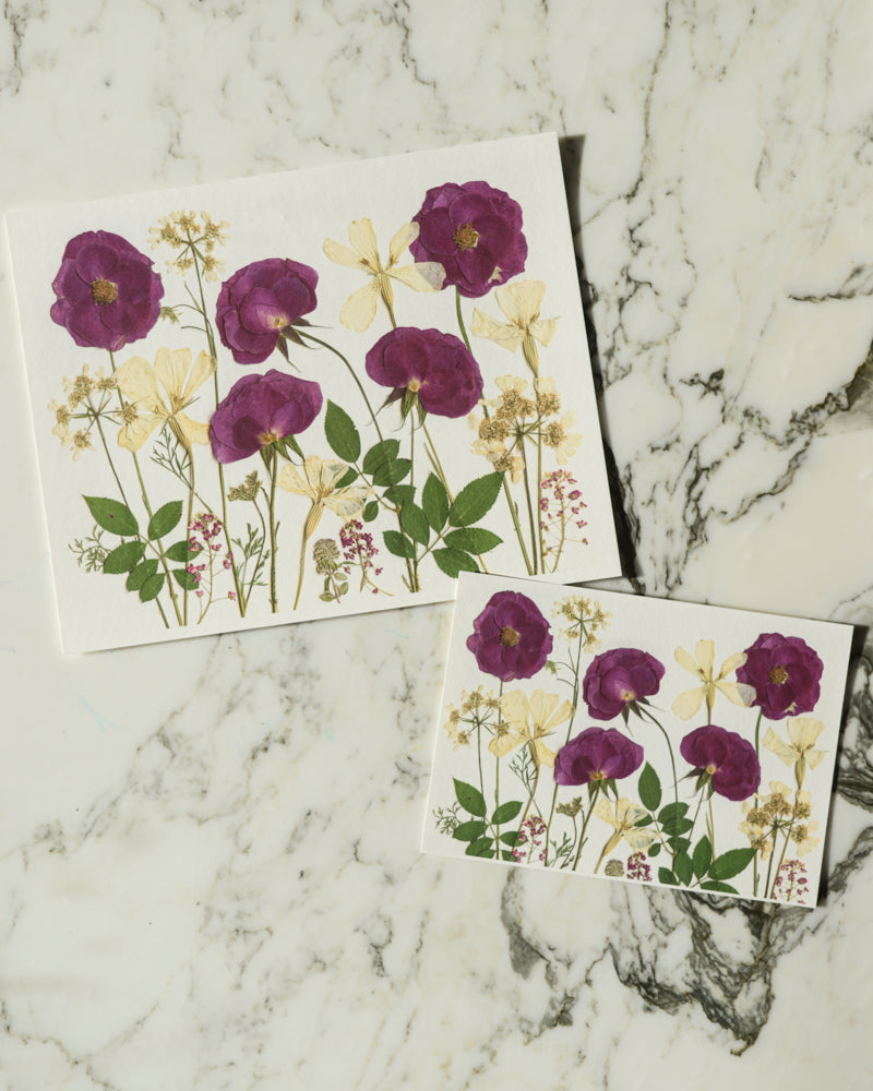 Birthday Meadows - Art Print of Pressed Flowers