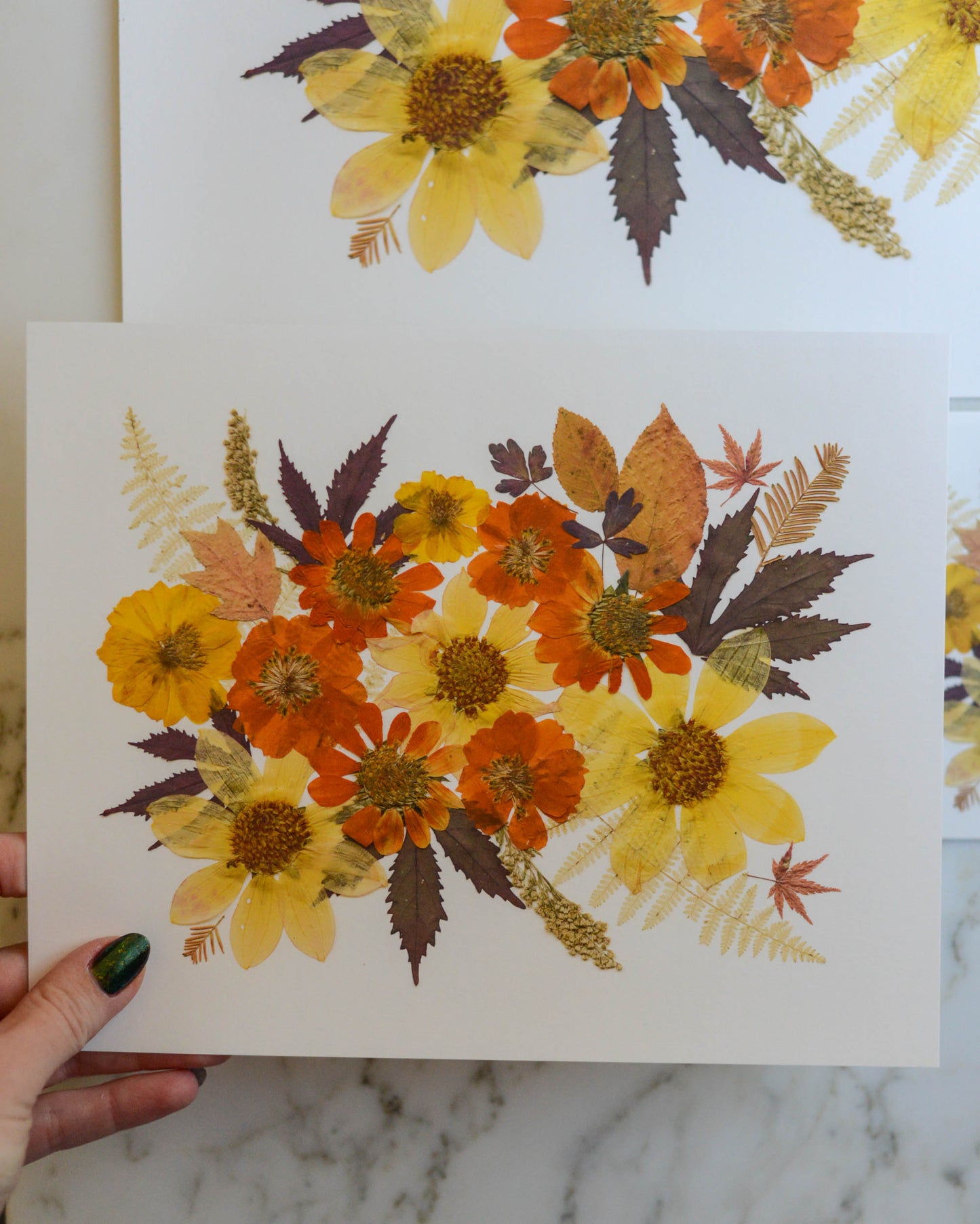 Four Seasons Bouquets - Art Print of Pressed Flowers