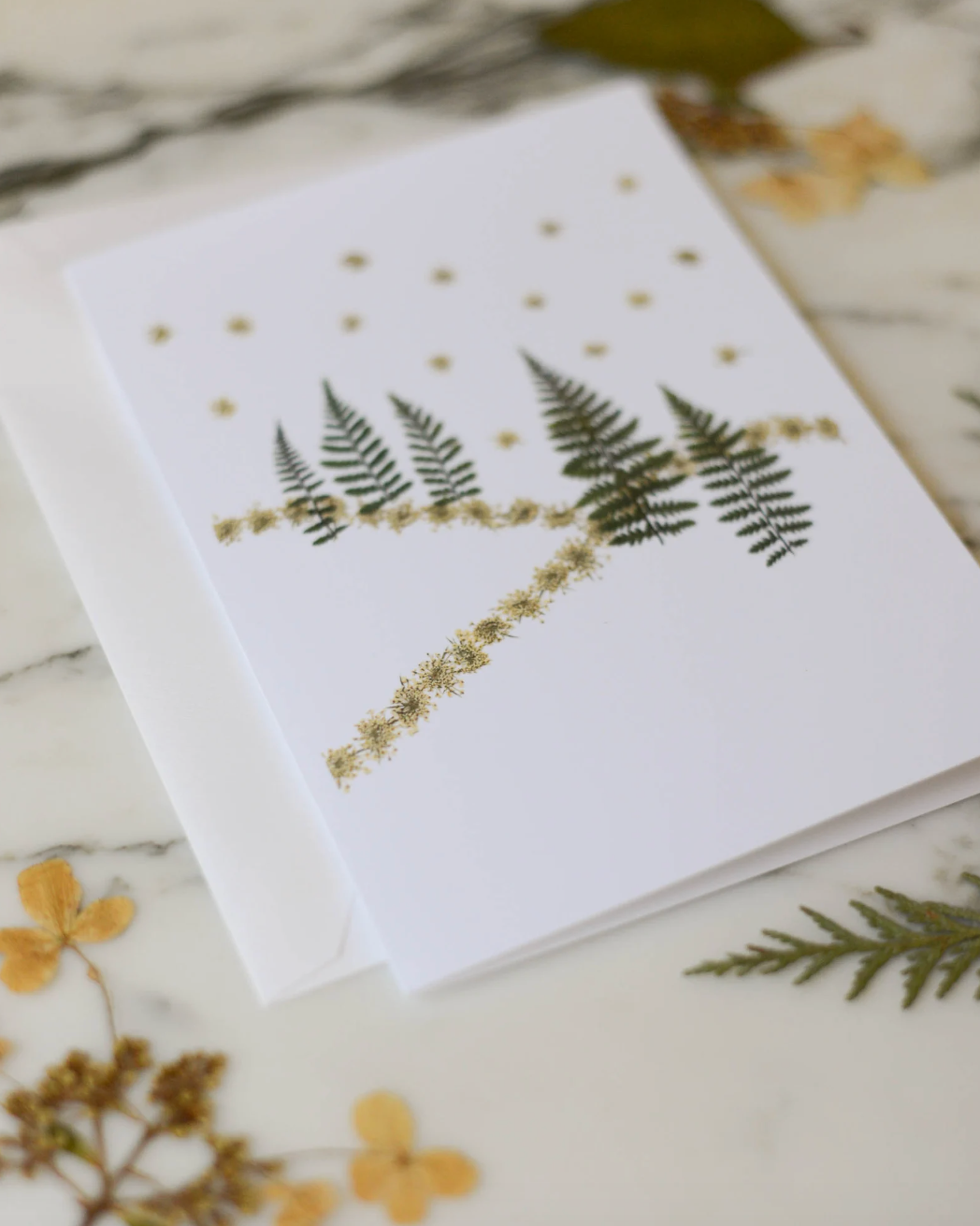 Snowy Hills, Individual Blank Holiday Greeting Card