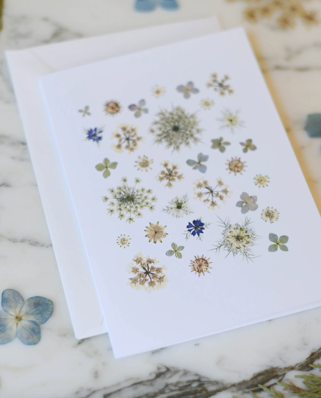 Garden Snowflakes, Individual Blank Holiday Greeting Card