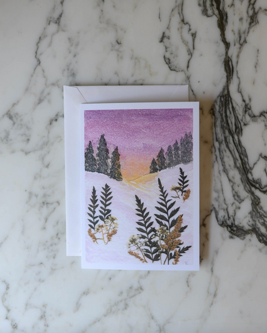 Winter Solstice, Individual Blank Holiday Greeting Card
