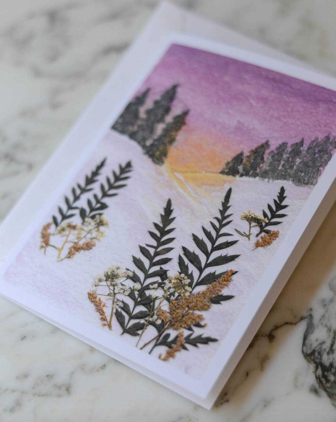 Winter Solstice, Individual Blank Holiday Greeting Card