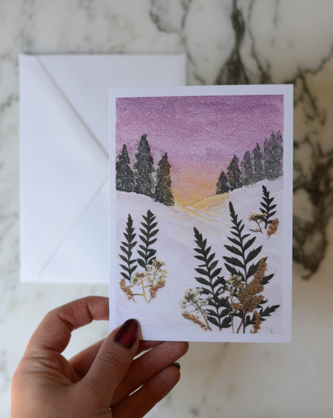 Winter Solstice, Individual Blank Holiday Greeting Card